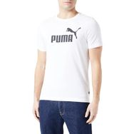 Puma Essentials Logo Beyaz Erkek Kısa Kollu T-Shirt
