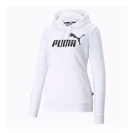 Puma Essentials Logo Kadın Kapüşonlu Beyaz Sweatshirt