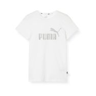 Puma Essentials Metalik Logo Beyaz Kadın T-shirt