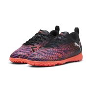 Puma Future 8 Play TT Black White Glowing Red Unisex Futbol Ayakkabısı