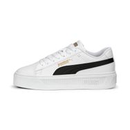 Puma Smash Platform V3-Puma Black-Puma White-Puma Gold Low Kadın Bot
