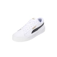 Puma Smash Platform V3-Puma Black-Puma White-Puma Gold Low Kadın Bot
