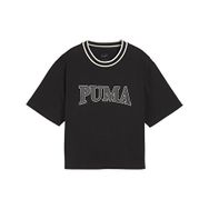 Puma Squad Graphic Siyah Kadın Kısa Kollu T-Shirt