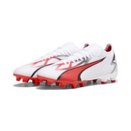 Puma Ultra Pro Fg/Ag White Black Fire Orchid Erkek Futbol Ayakkabısı