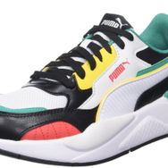Puma X-Ray 2 Square Trainers Black White Gray Active Red Unisex Yetişkin Spor Ayakkabı