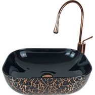 Pure Concept TR-130 Marble Parlak Siyah Bronz Tezgah Üstü Çanak Lavabo
