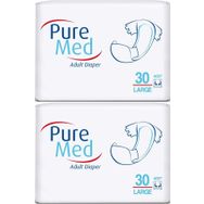 PureMed Bel Bantlı Tekstil Yüzey Large 30x2 Adet Hasta Bezi