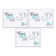 PureMed Bel Bantlı Tekstil Yüzey Large 30x3 Adet Hasta Bezi