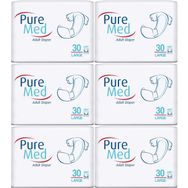 PureMed Bel Bantlı Tekstil Yüzey Large 30x6 Adet Hasta Bezi
