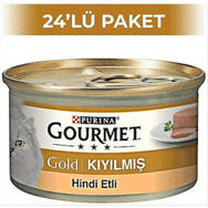 Purina 24x85 gr Gourmet Gold Kıyılmış Hindi Etli Kedi Konservesi
