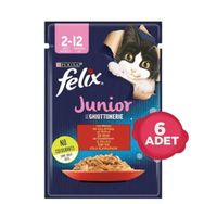 Purina 6x85 gr Felix Sığır Etli Pouch Yavru Kedi Maması
