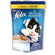 Purina Felix Çifte Lezzet Sığır Etli ve Tavuklu Pouch 40x100 gr Yetişkin Kedi Maması