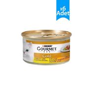 Purina Gourmet Gold 6×85 gr Parça Etli Soslu Tavuklu Ciğerli Kedi Konserve