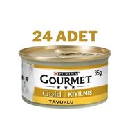 Purina Gourmet Kıyılmış Tavuklu Yetişkin 24x85 gr Kedi Konservesi
