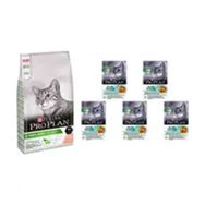Purina Pro Plan Somonlu 3 kg Kısırlaştırılmış Kedi Maması + Pro Plan Sterilised Okyanus Balıklı 5x85 gr Yaş Kedi Maması