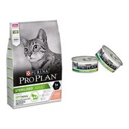Purina Pro Plan Sterilised Adult 3 kg Somonlu Kısırlaştırılmış Yetişkin Kedi Maması + 2 Adet Konserve