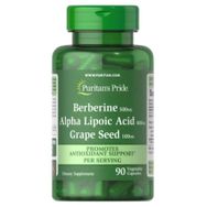 Puritan's Pride Berberine Alpha Lipoic Acid Grape Seed 90 Kapsül