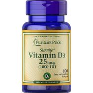Puritan's Pride Vitamin D3 1000 IU 100 Kapsül