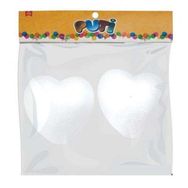 Puti 10 cm 2’li Strafor Kalp