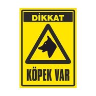 Pvc Dikkat Köpek Var Uyarı Levhası