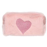 Pyrus Pembe Peluş Kalp Desenli Kalem Kutu