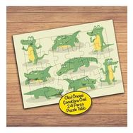 PZ143 Sevimli Timsah Kolyajı Çocuklara Özel Puzzle Yapboz Tablo