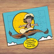 PZ147 Uçan Halısı ve Alaaddin Çocuklara Özel Puzzle Yapboz Tablo