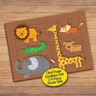 PZ182 Sevimli Hayvanlar Çocuklara Özel Puzzle Yapboz Tablo