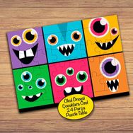 PZ191 Komik Surat Emojileri Çocuklara Özel Puzzle Yapboz Tablo