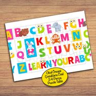 PZ192 Türk Alfabesi Öğreniyorum Çocuklara Özel Puzzle Yapboz Tablo
