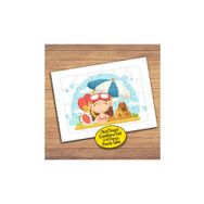 PZ69 Yaz Tatilinde Küçük Kız Çocuklara Özel Puzzle Yapboz Tablo