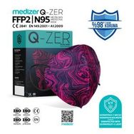 Q-Zer FFP2 N95 50'li Fuşya Desenli Maske