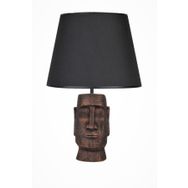 Qdec Bakır Siyah Modern Dizayn Moai Abajur