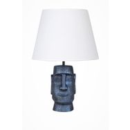 Qdec Cobalt Beyaz Modern Dizayn Moai Abajur