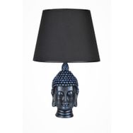 Qdec Cobalt Siyah Modern Dizayn Büyük Buda Abajur