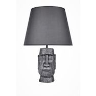 Qdec Gümüş Gri Modern Dizayn Moai Abajur