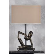 Qdec Modern Dizayn Gold Bej İnsan Abajur