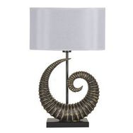 Qdec Modern Dizayn Gold Beyaz Burgu Abajur