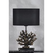 Qdec Modern Dizayn Gold Siyah Mercan Abajur