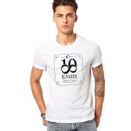 Qivi 10 Kasım Sonsuzluk Baskılı Beyaz Erkek Örme T-shirt