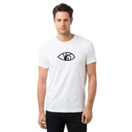 Qivi A Series Of Unfortunate Events Eye Baskılı Beyaz Erkek Örme T-shirt