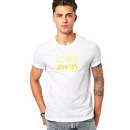 Qivi A Series Of Unfortunate Events Look Away Yazi Baskılı Beyaz Erkek Örme T-shirt