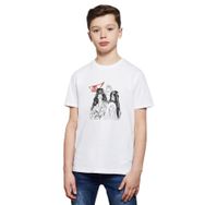 Qivi Aerosmith Hard Rock Rock And Roll Baskılı Unisex Çocuk Beyaz T-shirt