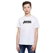 Qivi Alexandria Logo Baskılı Unisex Çocuk Beyaz T-shirt