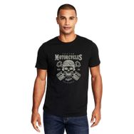 Qivi American Costum Vintage California Baskılı Siyah Erkek Örme T-shirt