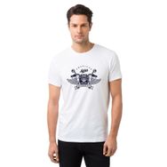 Qivi American Motor Authentic Baskılı Baskılı Beyaz Erkek Örme T-shirt