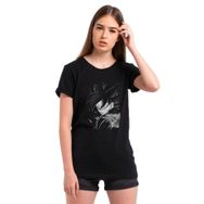 Qivi Anime Dragon Ball Baskılı Örme Siyah SFK0617KDNTS Kadın T-shirt