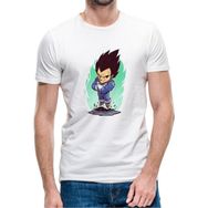 Qivi Anime Dragon Ball Z Baskılı Baskılı Beyaz Erkek Örme T-shirt