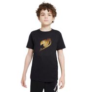 Qivi Anime Fairytail Logo Baskılı Siyah Unisex Çocuk T-shirt