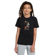 Qivi Anime Naruto Baskılı Siyah Unisex Çocuk T-shirt